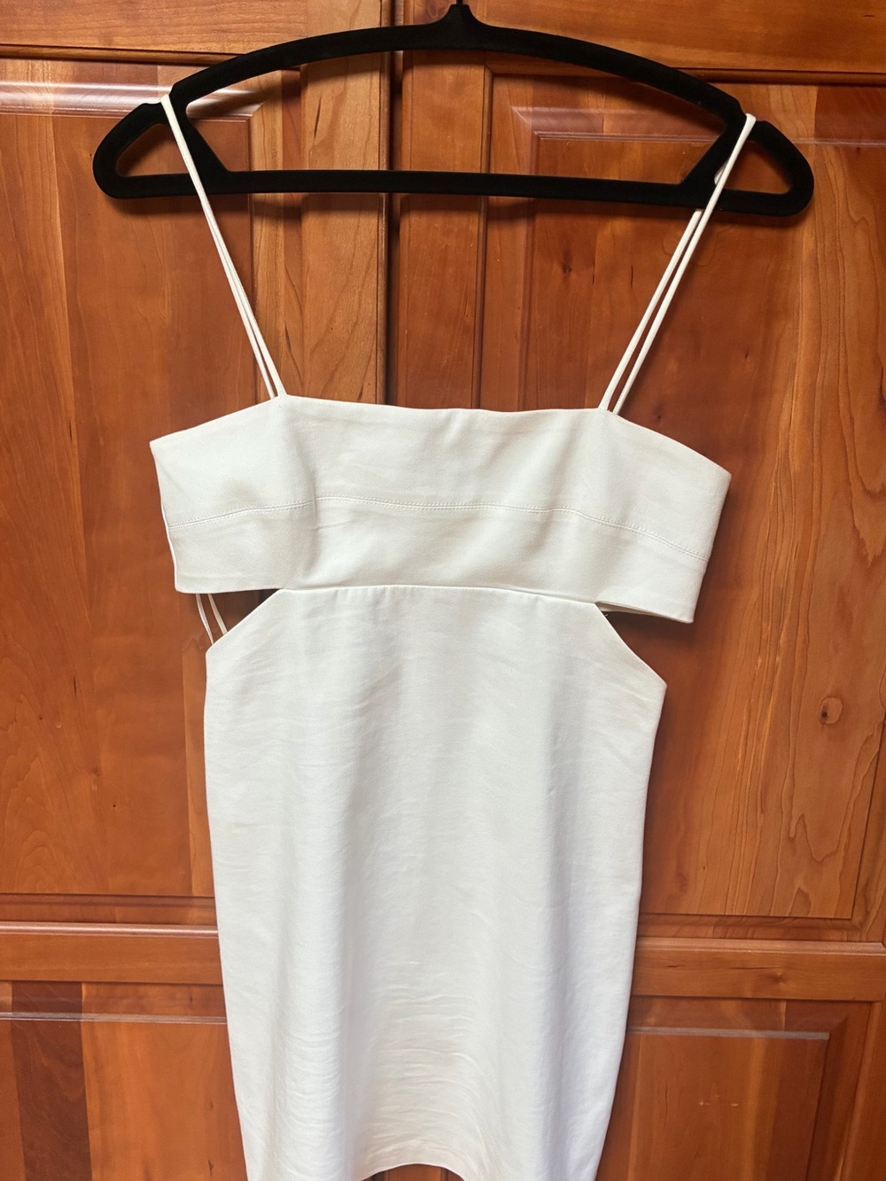 Zara White Cutout Spaghetti-Strap Mini Dress